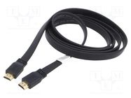 Cable; HDMI 2.0; HDMI plug,both sides; PVC; 1.8m; black; 28AWG LANBERG