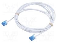 Patch cord; U/UTP; 6a; stranded; Cu; LSZH; white; 3m; 32AWG; -20÷75°C Goobay