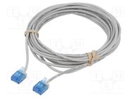 Patch cord; U/FTP; 6a; stranded; Cu; LSZH; grey; 3m; 32AWG; -20÷75°C Goobay