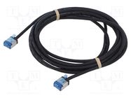 Patch cord; U/FTP; 6a; stranded; Cu; LSZH; black; 3m; 32AWG; -20÷75°C Goobay