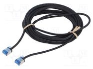 Patch cord; U/FTP; 6a; stranded; Cu; LSZH; black; 5m; 32AWG; -20÷75°C Goobay