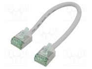 Patch cord; U/FTP; Cat 8.1; stranded; Cu; LSZH; grey; 0.15m; 32AWG Goobay