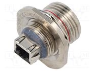 Connector: RJ45; coupler; PIN: 8; RJF; Layout: 8p8c; IP68; Cat: 6 AMPHENOL