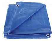 Tarpaulin; L: 3m; Width: 2m; blue; with metal rings; 60g/m2; 6m2 SOLID TOOLS