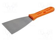 Putty knife; 80mm; stainless steel; Handle material: ABS SOLID TOOLS