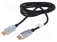 Cable; DisplayPort 1.4; DisplayPort plug,both sides; 1.8m; black LANBERG