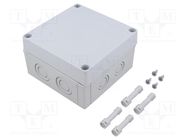 Enclosure: multipurpose; X: 130mm; Y: 130mm; Z: 75mm; MNX; grey; IK08 FIBOX