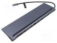 Hub USB; USB 2.0,USB 3.0,USB 3.2; PnP; grey; Number of ports: 12 VENTION