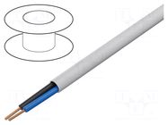 Wire; H05VV-F/SJT; 2x13AWG; stranded; Cu; PVC; white; 300V; 13AWG HELUKABEL