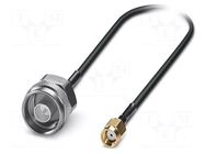 Cable; N male,RP-SMA male; FRNC; shielded connectors; black; 0.5m PHOENIX CONTACT