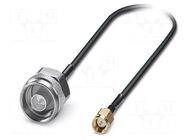 Cable; N male,SMA male; FRNC; shielded connectors; black; 0.5m PHOENIX CONTACT