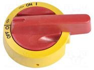 Knob; red/yellow KATKO