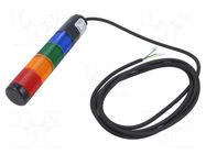 Signalling column; red/orange/green/blue; LED; 24VDC; 24VAC; IP65 WERMA
