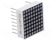 Display: LED; matrix; 8x8; orange; 70mcd; 20x20mm; 2.1÷2.5V OPTOSUPPLY