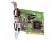 Analog output  card; PCI,RS422/RS485 x2,UART; D-Sub 9pin,male BRAINBOXES