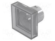 Actuator lens; 16mm; 51; white; plastic; Face dim: 15.3x15.3mm EAO