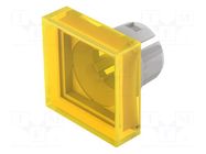 Actuator lens; 16mm; 51; yellow; plastic; Face dim: 15.3x15.3mm EAO