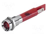 Indicator: LED; recessed; yellow; 24VDC; 24VAC; Ø8mm; 17; connectors EAO