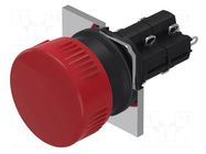 Switch: push-button; 16mm; Stabl.pos: 1; NC x2 + NO x2; red; none EAO
