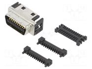 Connector: D-Sub; DXM; IDC; PIN: 20; plug; for ribbon cable; male HIROSE