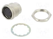 Connector: circular; socket; female; HR25; 1A; PIN: 12; straight HIROSE