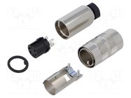 Connector: M16; plug; female; 423; 6A; 250V; PIN: 5; straight; brass BINDER
