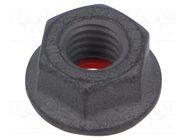 Nut; with flange,with seal; hexagonal; M8; 1.25; steel; H: 8.5mm BOSSARD