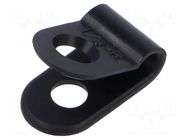 Fixing clamp; 3.2mm; polyamide; black; Cable P-clips ESSENTRA