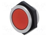 Indicator: LED; flat; red; 24VDC; 24VAC; Ø30mm; IP67; connectors SIGNAL-CONSTRUCT