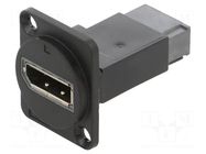 Coupler; DisplayPort socket,both sides; FT; 19x24mm; plastic CLIFF