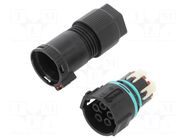 Connector: AC supply; snap-on; female; TH389; 23mm; 0.25÷1.5mm2 TECHNO