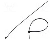 Cable tie; L: 200mm; W: 2.6mm; black; polyamide; UL94V-2; -40÷85°C MTA