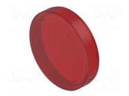 Actuator lens; OptoHiT; red; plastic; Ø23.7mm EAO