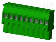 Connector: pluggable terminal block; plug; female; TS; 15A; 300V AMPHENOL ANYTEK