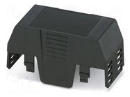 Cover; for enclosures; UL94HB; Series: EH 35 FLAT; ABS; black; 35mm PHOENIX CONTACT