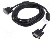Cable; D-Sub 15pin socket,D-Sub 15pin HD plug; black; 3m; black LANBERG