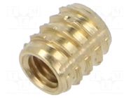 Threaded insert; brass; M3; L: 5.25mm; Features: duroplast TAPPEX