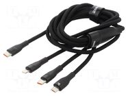 Cable; USB 2.0; 1.5m; black; 100W; 3.5A BASEUS