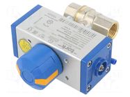 Ball valve; max.25bar; brass; TEFLON; A: 98mm; B: 45mm; C: 108mm PNEUMAT