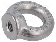 Lifting eye nut; eye; M8; A2 stainless steel; DIN 582; 20mm ELESA+GANTER