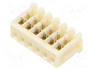 Connector: wire-board; plug; female; SR; 700mA; 50V; PIN: 6; IDC; 1mm JST