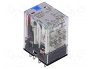 Relay: electromagnetic; 4PDT; Ucoil: 24VDC; Icontacts max: 6A; MY4 OMRON