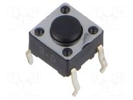 Microswitch TACT; SPST-NO; Pos: 2; 0.125A/28VDC; THT; none; 1.6N NKK SWITCHES