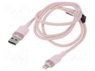 Cable; USB 2.0; Apple Lightning plug,USB A plug; nickel plated VENTION