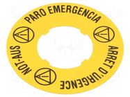 Label; 22mm; Platinum; yellow; Ø: 60mm; PVC LOVATO ELECTRIC