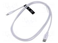 Cable; USB 2.0; Apple Lightning plug,USB C plug; nickel plated VENTION