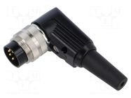 Connector: M16; plug; male; PIN: 5; 5A; 60V; soldering; for cable LUMBERG