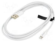 Cable; USB 2.0; Apple Lightning plug,USB A plug; nickel plated VENTION