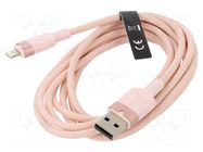 Cable; USB 2.0; Apple Lightning plug,USB A plug; nickel plated VENTION