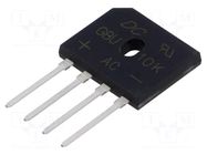 Bridge rectifier: single-phase; Urmax: 800V; If: 10A; Ifsm: 220A DC COMPONENTS